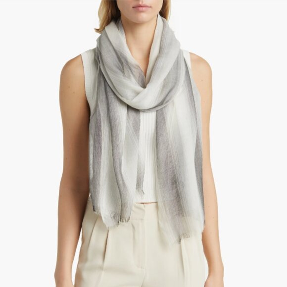 NEW Nordstrom Yarn Dyed Stripe Wrap#SC34* - Picture 1 of 5